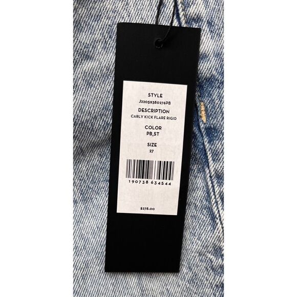 NWT VERONICA BEARD Carly Kick Flare Rigid High Rise Crop Jeans in Pebble Stone - Picture 11 of 16